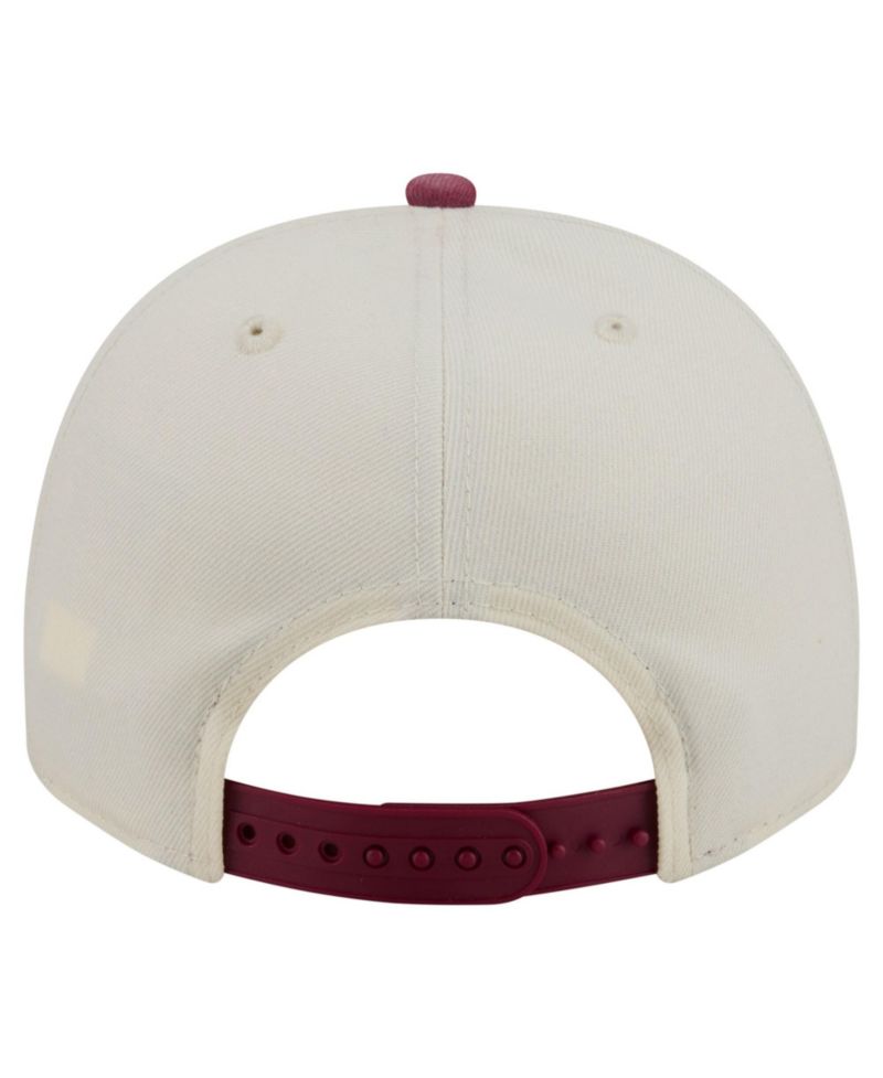 Men's Cream/Burgundy Washington Commanders Washed A-Frame 9FIFTY Snapback Hat