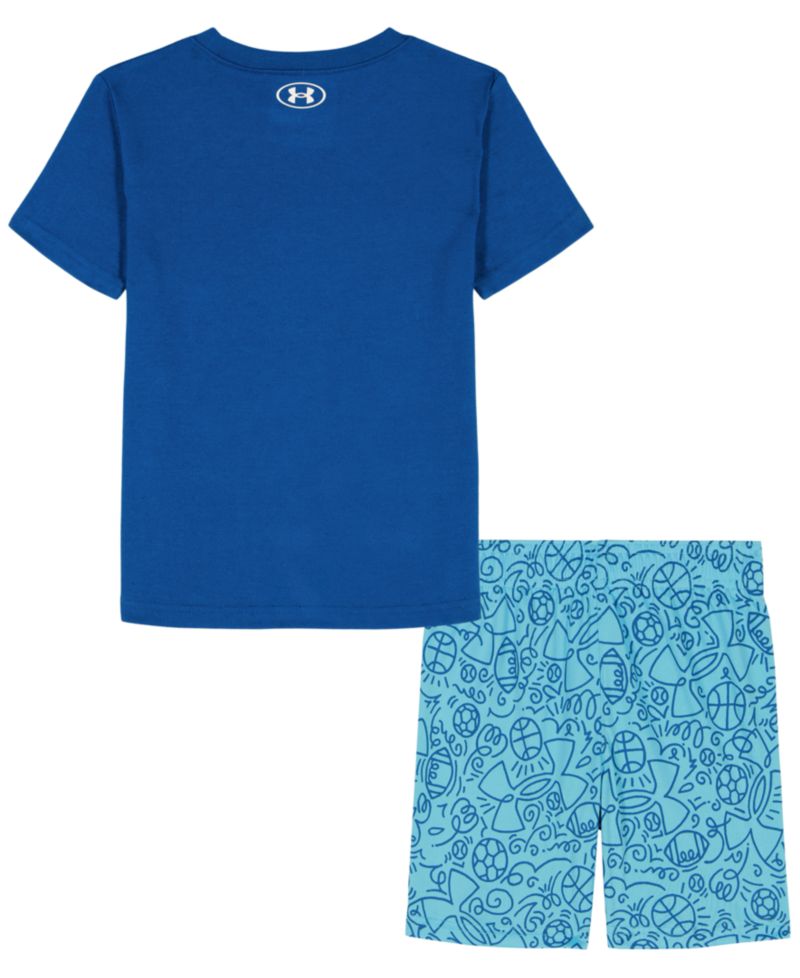 Boys' 2T-7 Crewneck T-Shirt and Printed Shorts, 2-Piece Set