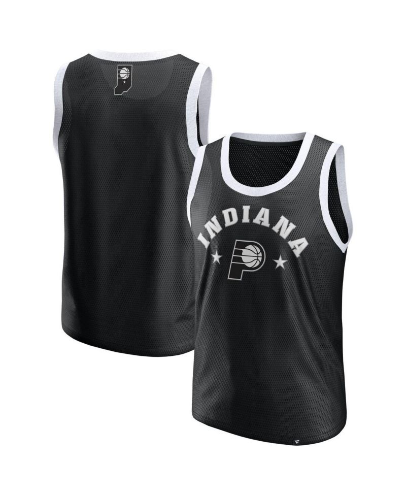 Men's Black Indiana Pacers Mesh Tank Top
