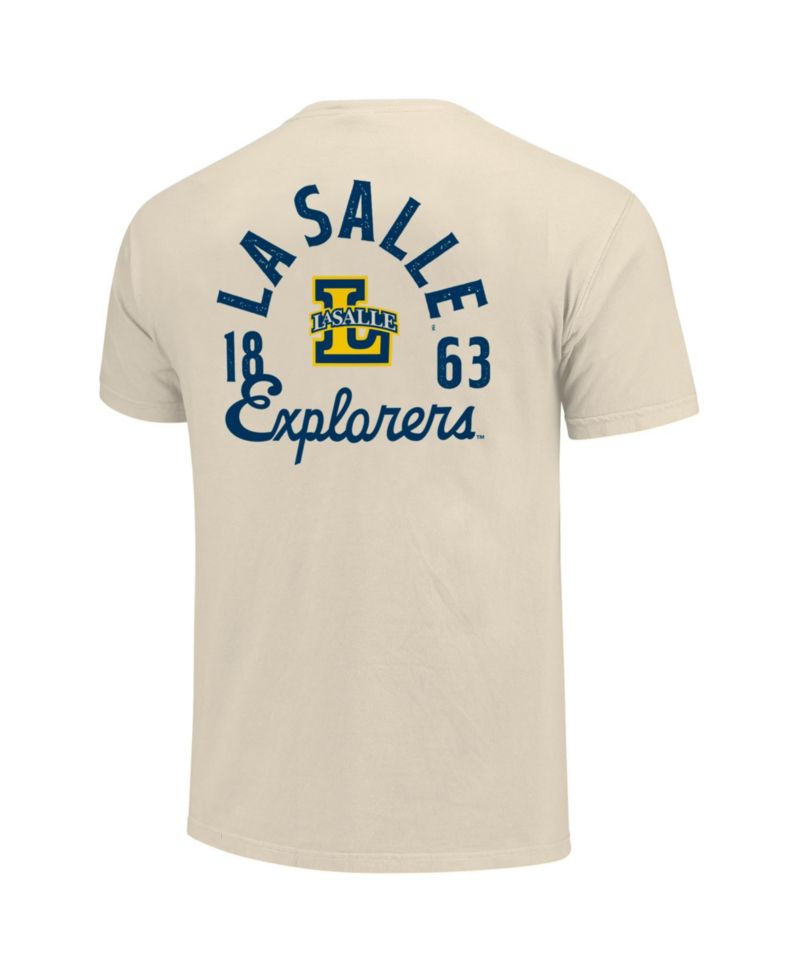 Men's Cream La Salle Explorers Comfort Colors Mascot Overlay T-Shirt