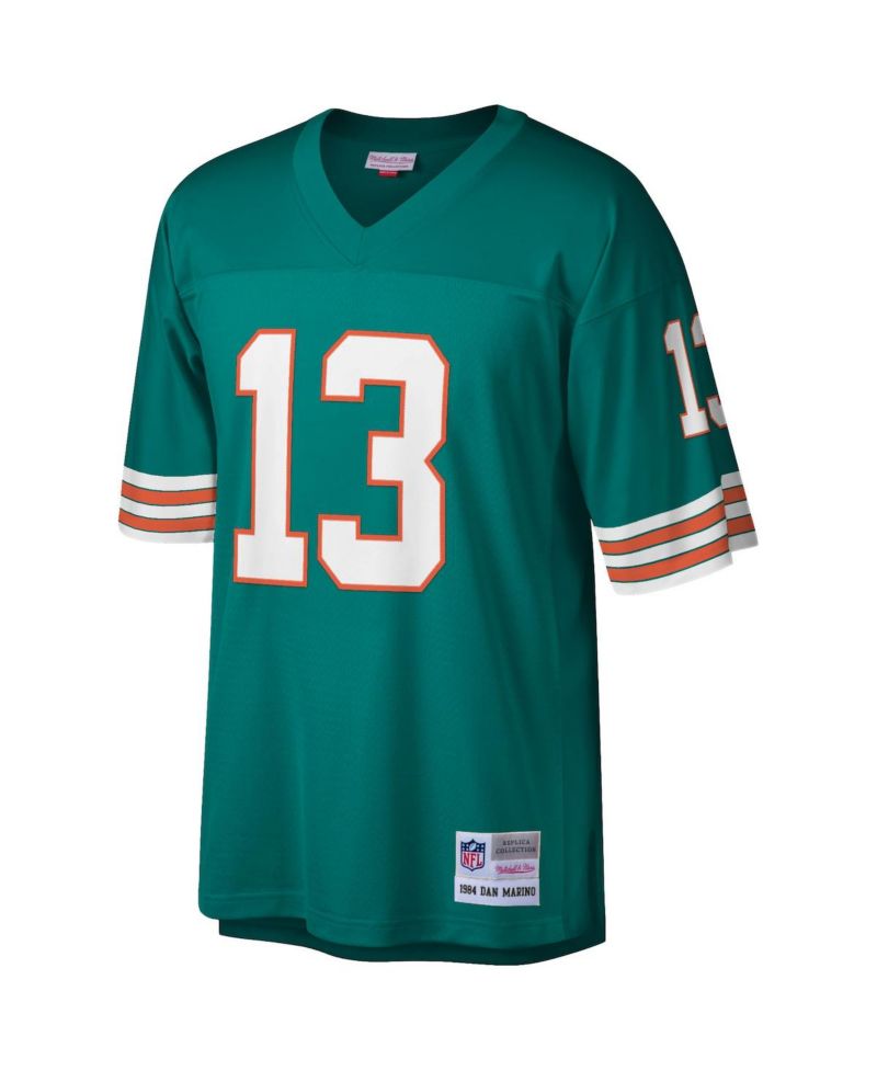 Men's Dan Marino Aqua Miami Dolphins Big and Tall 1984 Retired Player Replica Jersey