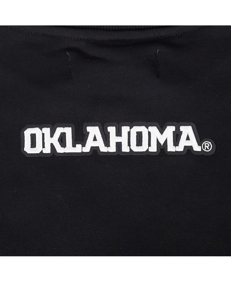 Women's Black Oklahoma Sooners Cropped Pullover Sweatshirt