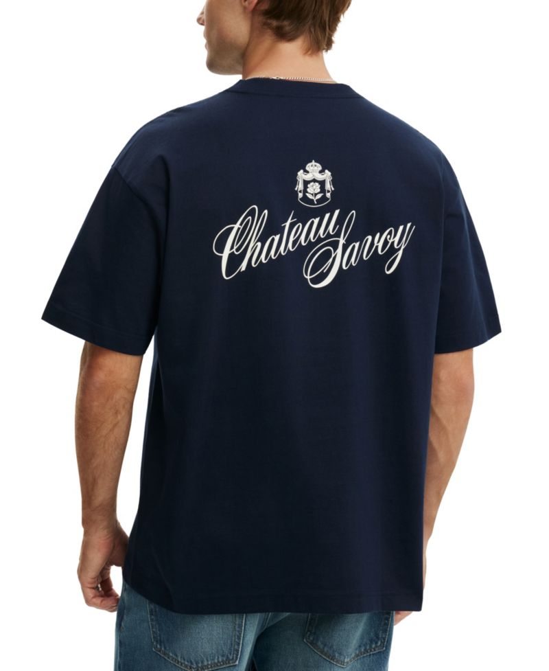 Men's Chateau Lavoy Graphic Drop-Shoulder Heavyweight Cotton T-Shirt