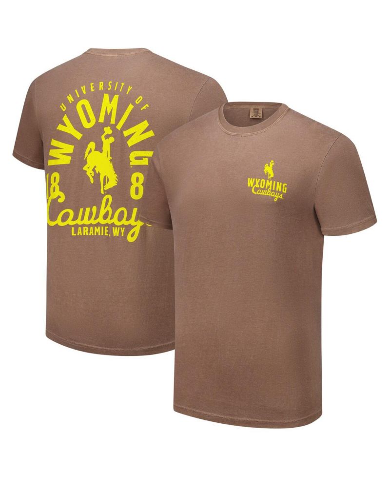 Men's Brown Wyoming Cowboys Comfort Colors Mascot Overlay T-Shirt