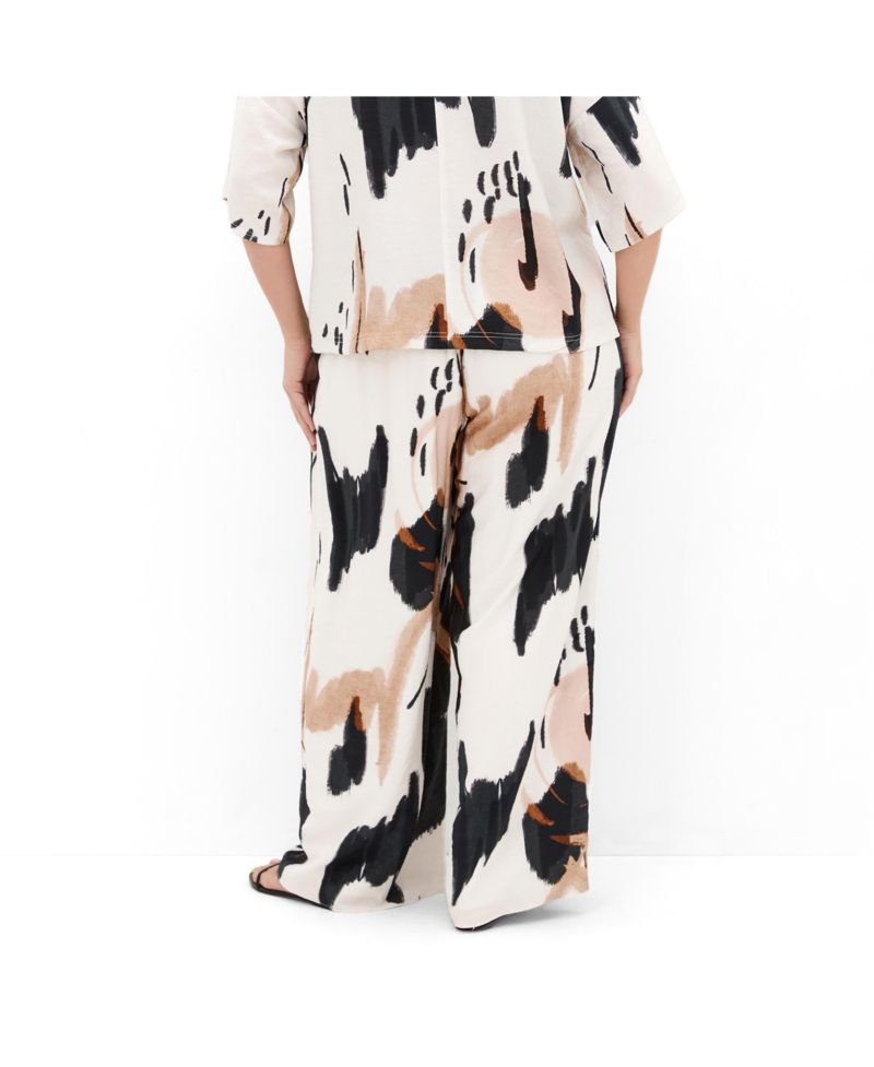 Plus Size Alexi Wide-Leg High-Rise Pull-On Pants