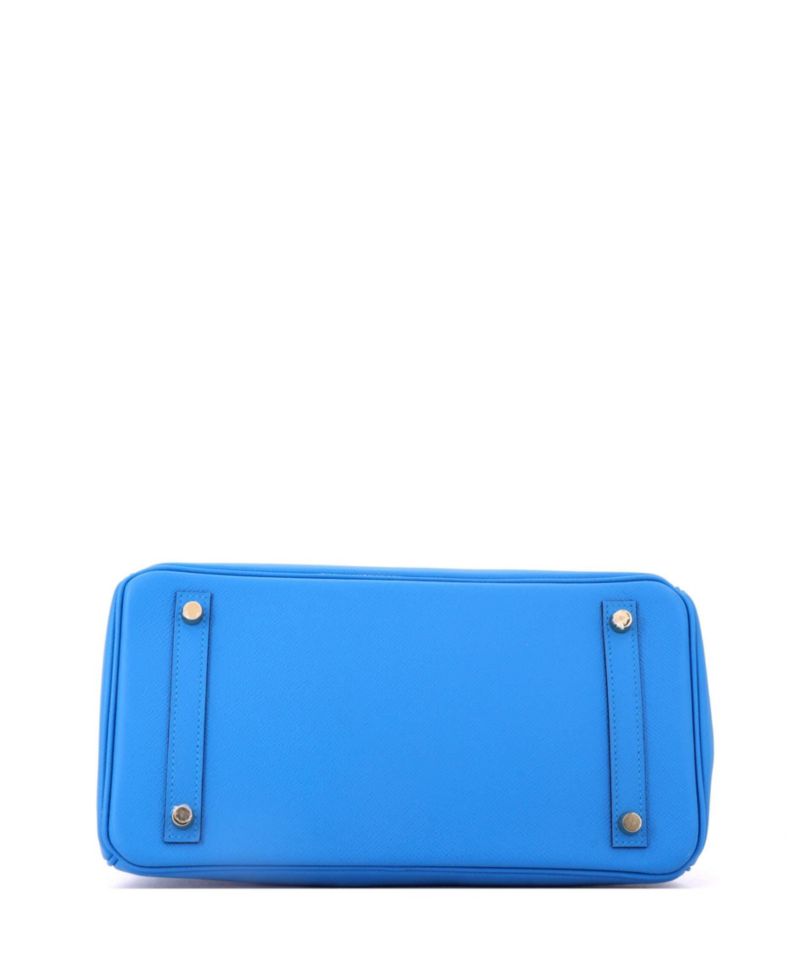 Birkin 30 Handbag Blue Epsom with Gold Hardware