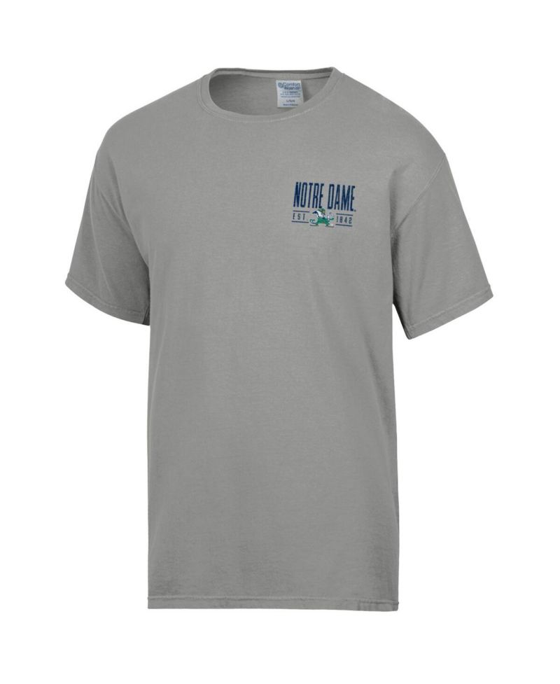 Men's Gray Notre Dame Fighting Irish Big Name T-Shirt