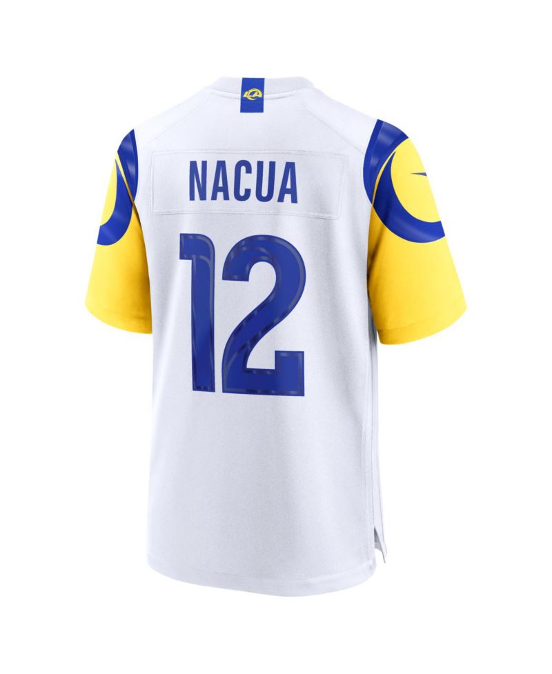 Men's Puka Nacua White Los Angeles Rams White Game Player Jersey