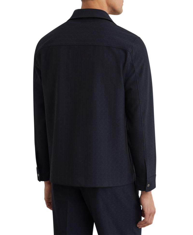 Men's Sidney Stripe Zip-Through Overshirt