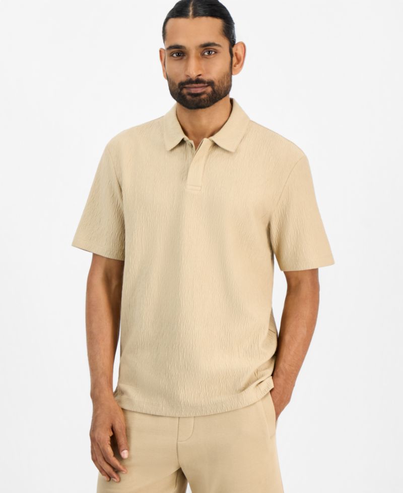HUGO by Men's Denopolo Creased Interlock Classic Fit Polo Shirt