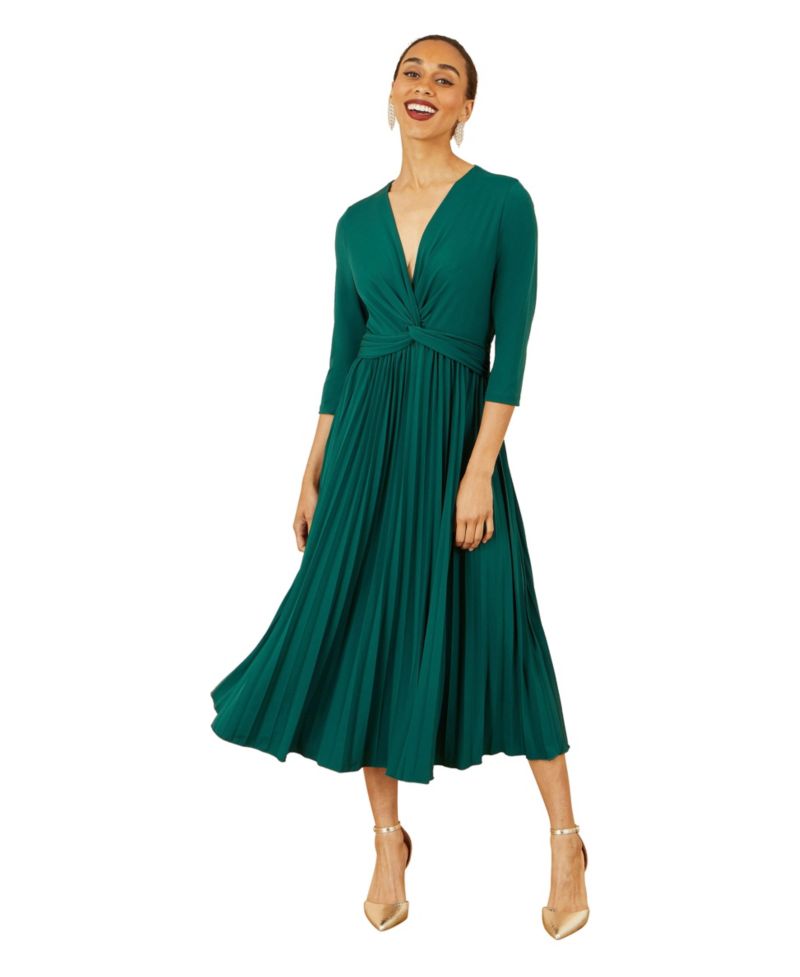 Jersey Knot Waist Midi Dress
