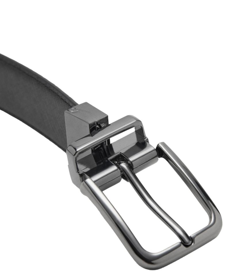 Men's Croc-Effect Leather Belt