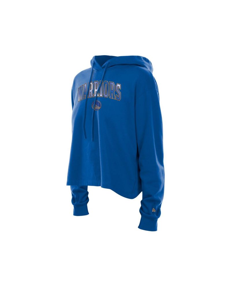 Women's Royal Golden State Warriors Glam Game Open Back Hoodie