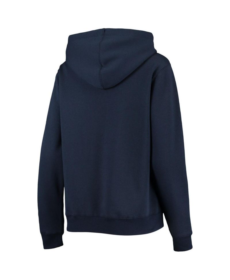 Women's Navy Michigan Wolverines Big Logo Team Pullover Hoodie