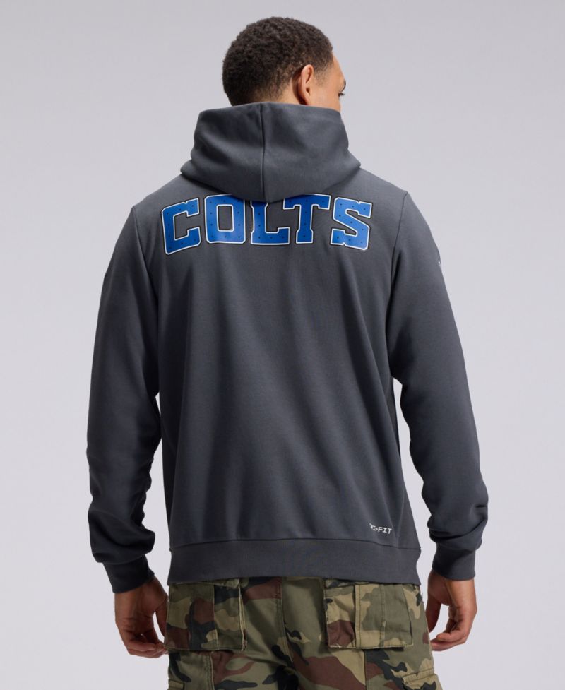 Men's Anthracite Indianapolis Colts 2026 Rivalries Collection Sideline Pullover Hoodie