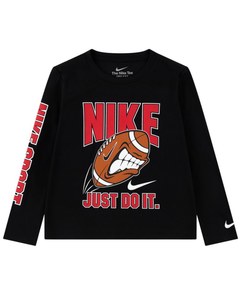Boys' 2T-7 Dri-FIT Long-Sleeve Graphic T-Shirt