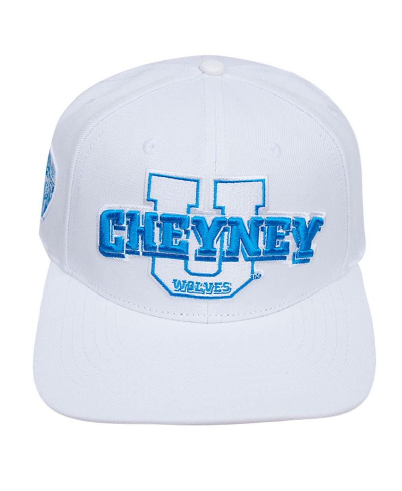 Men's White Cheyney Wolves Evergreen Wool Snapback Hat