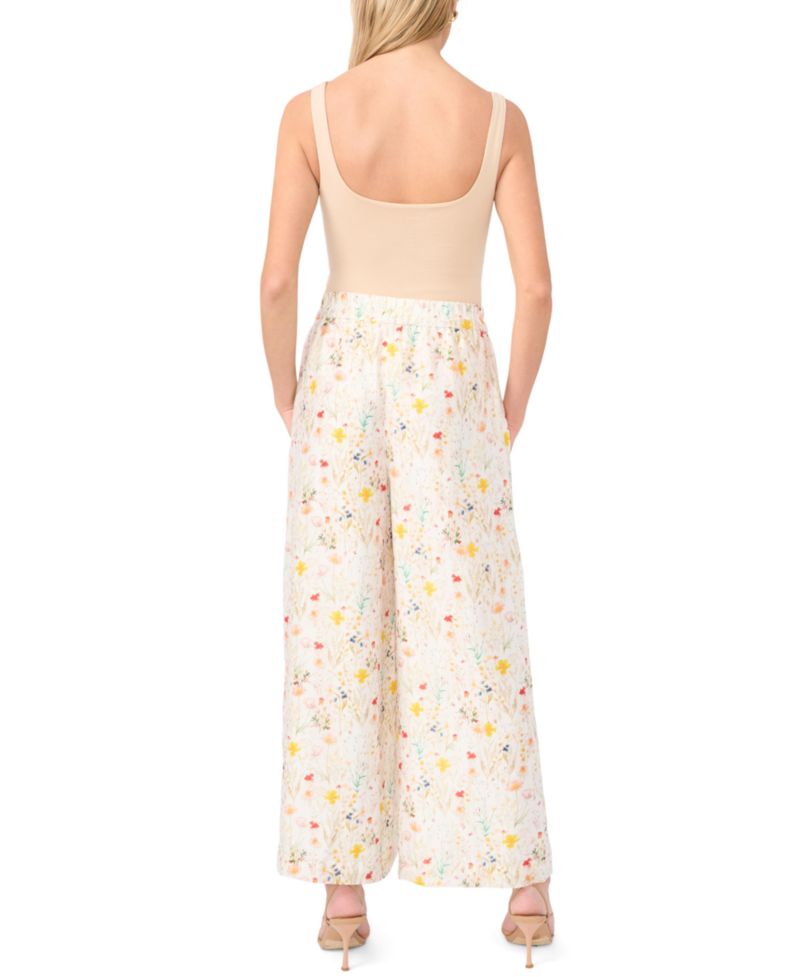 Women's Mid-Rise Wide-Leg Pull-On Pants