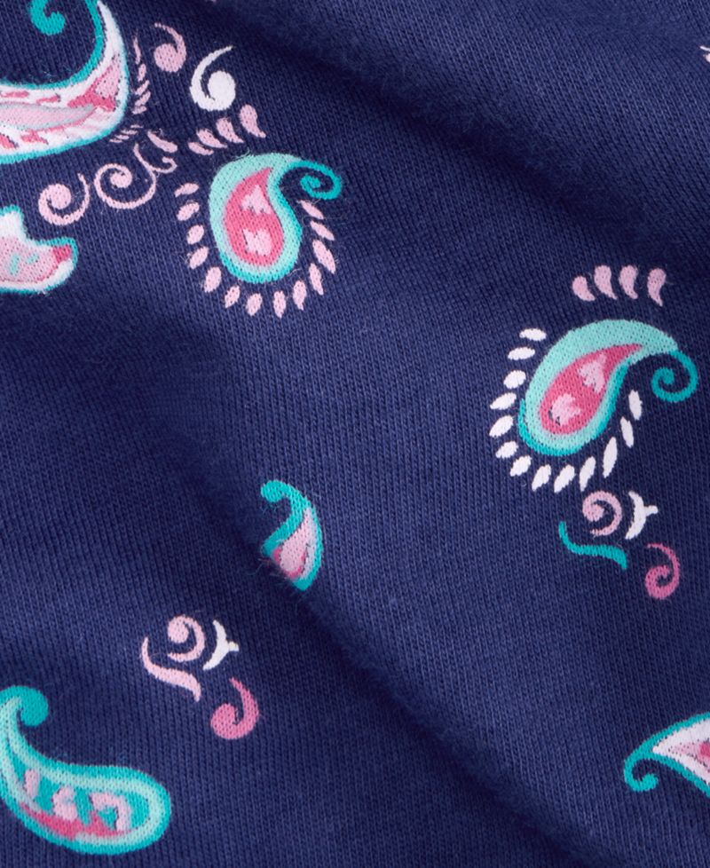 Women's Cotton Printed Henley Sleepshirt