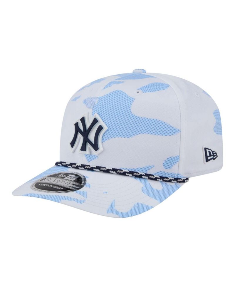 Men's White New York Yankees Camo Rope 9SEVENTY Adjustable Hat