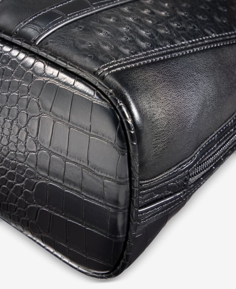 Mixed Media Detailed Dome Satchel