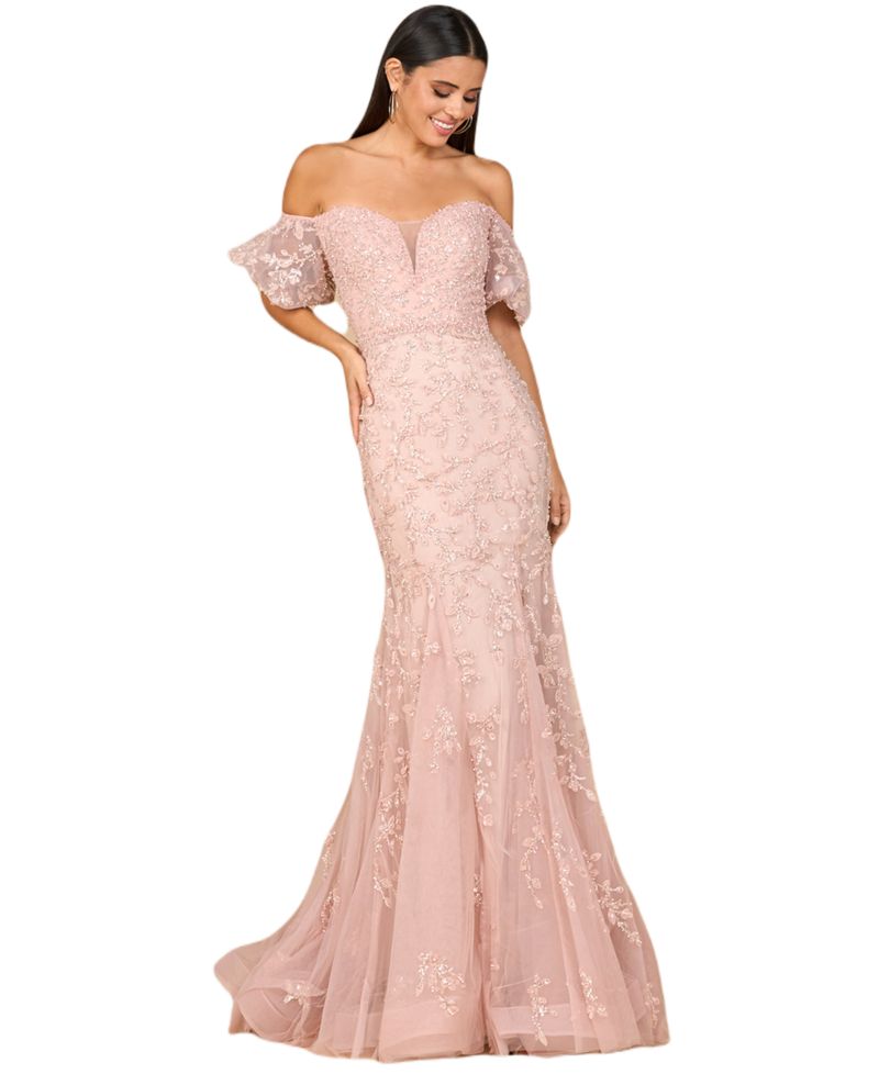 Lace, Off Shoulder Mermaid Gown