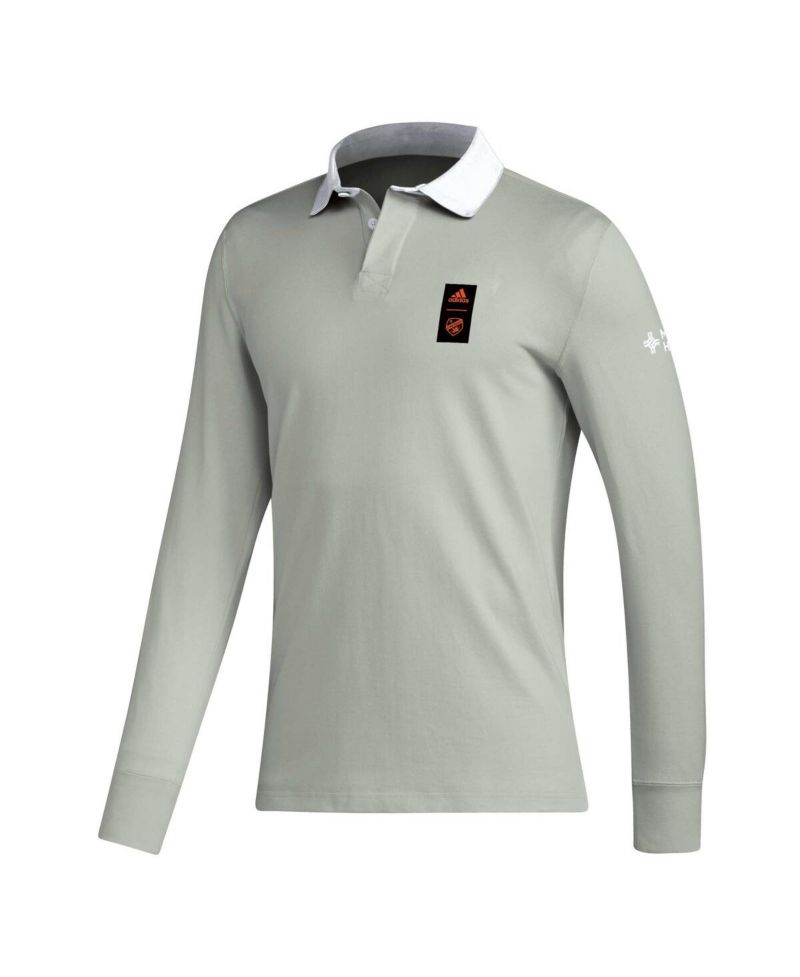 Men's 2023 Player Gray FC Cincinnati Travel Long Sleeve Polo Shirt