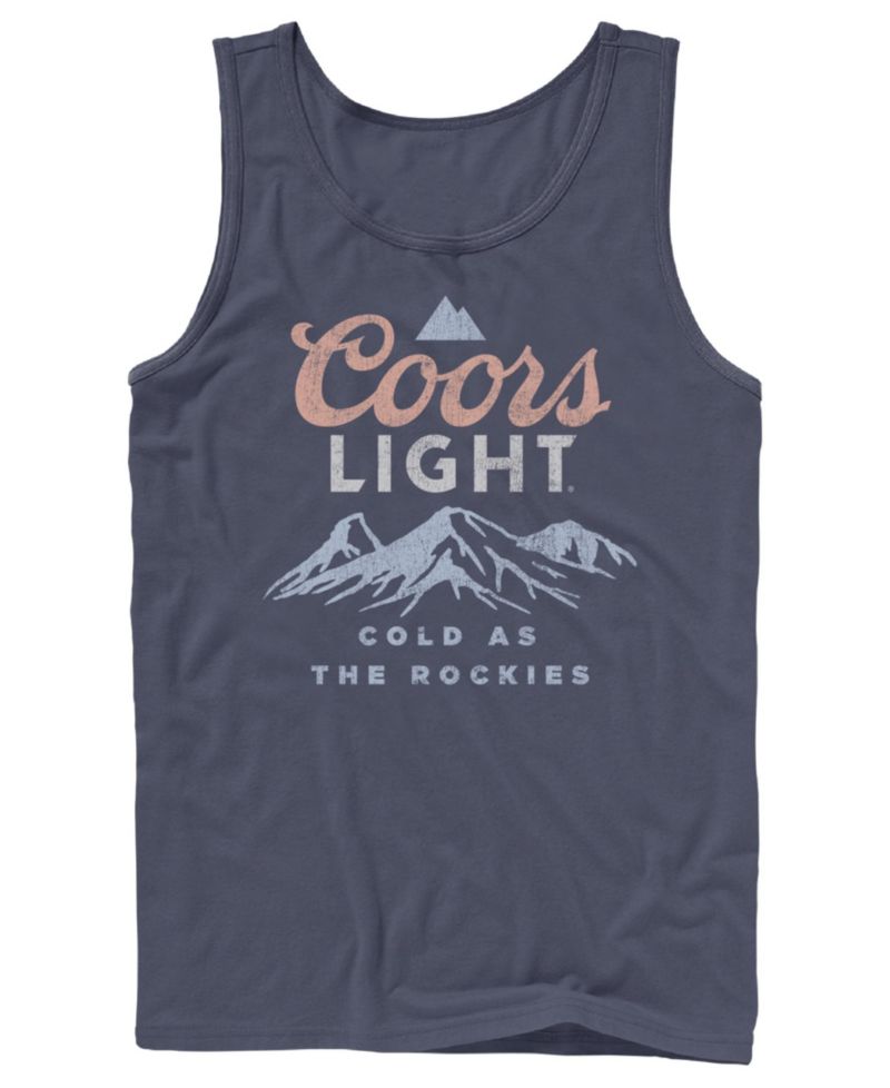 Men's Coors Light Cold as the Rockies Mountain Logo Graphic Tank Top