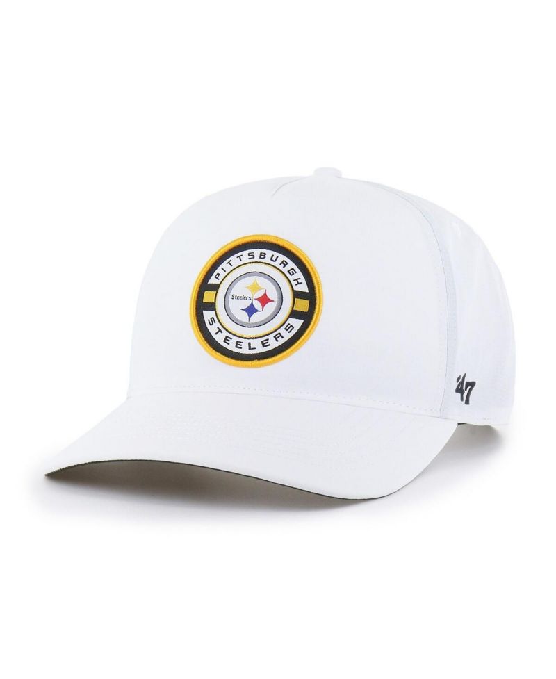 Men's White Pittsburgh Steelers Strand Adjustable Hitch Hat