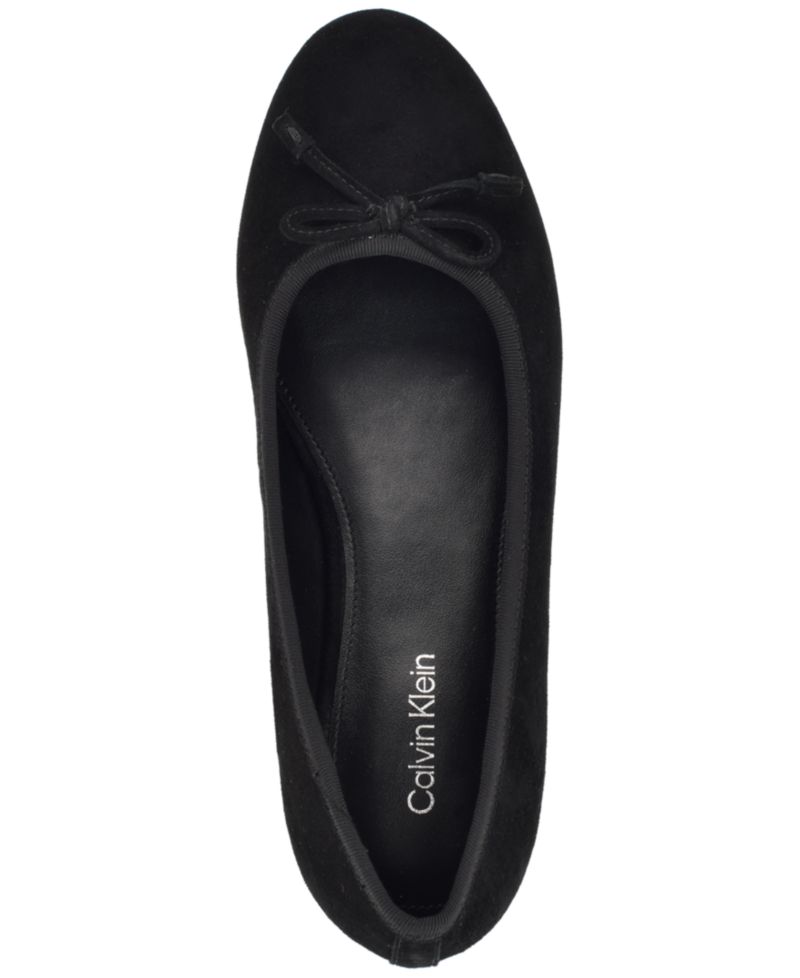 Women's Cyrie Suede Low Block Heel Ballet Flats