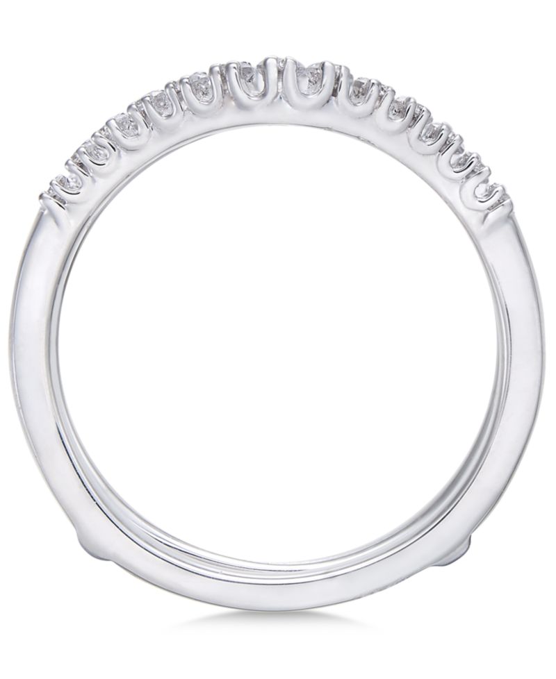 Diamond Curved Solitaire Enhancer Ring Guard (3/8 ct. t.w.) in 14k White or 14K Gold