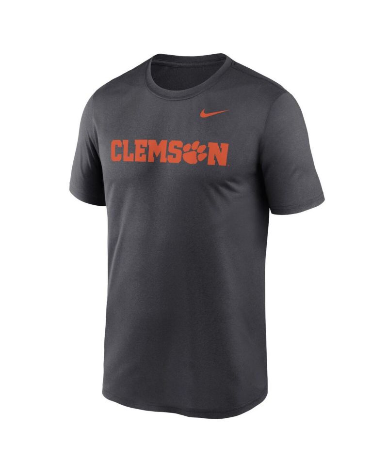Men's Anthracite Clemson Tigers Primetime Legend Wordmark T-Shirt