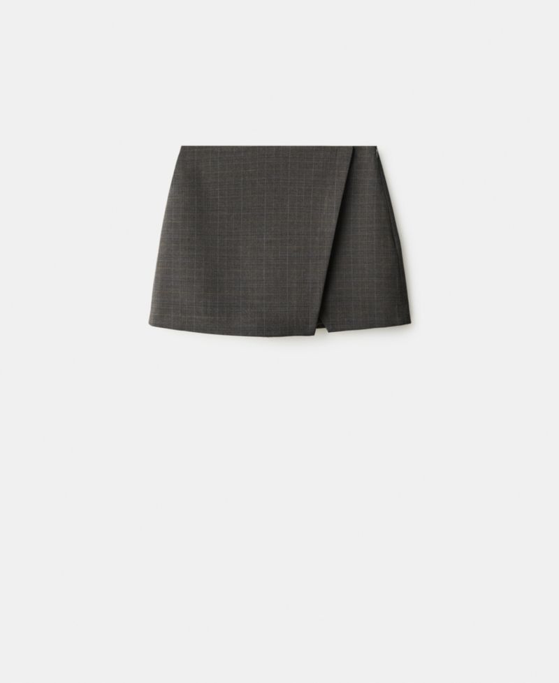 Women's Check Wrap Skirt