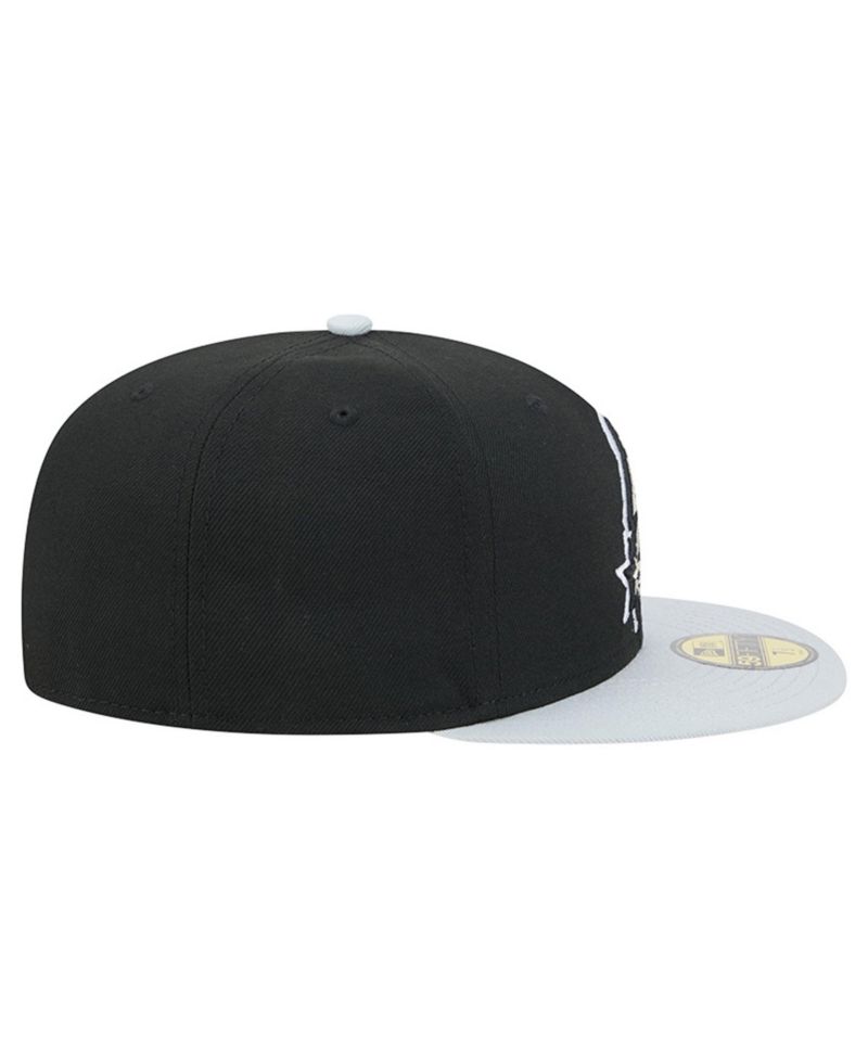 Men's Black/Silver San Antonio Spurs 2-Tone 59FIFTY Fitted Hat