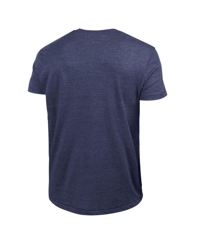 Men's Navy Boston Red Sox Cooperstown Wordmark Lockup Tri-Blend T-Shirt