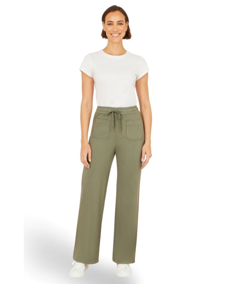 Women's Relaxed Stretch Wide Leg Trousers