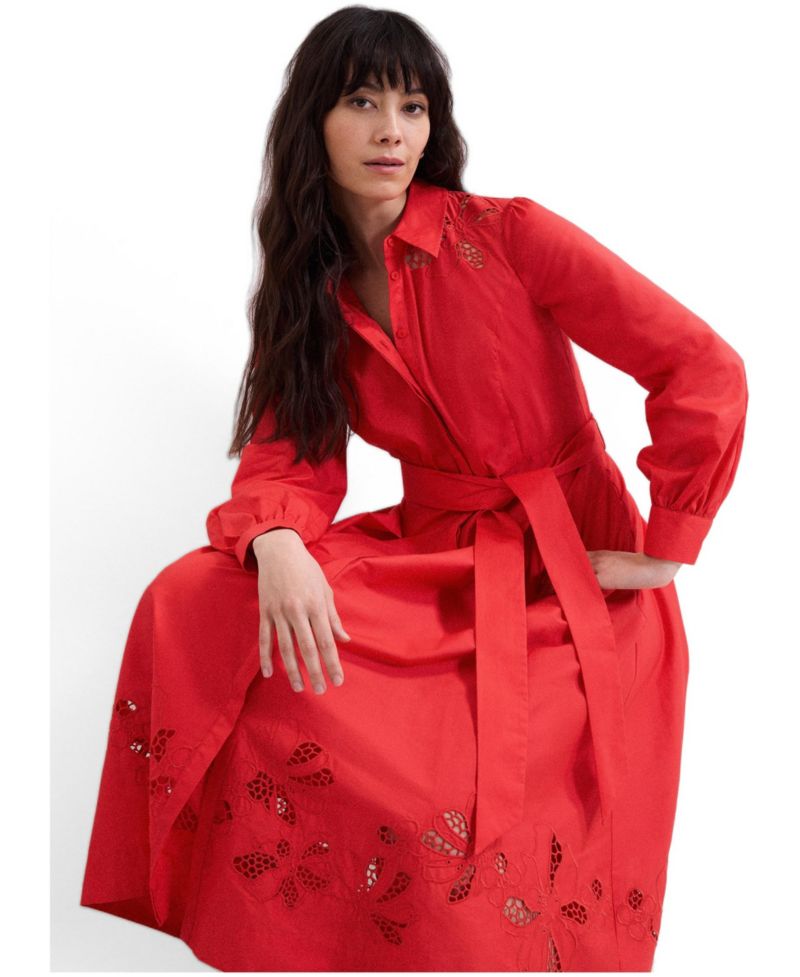 Women's Kim Cutwork Hem Midi Dress