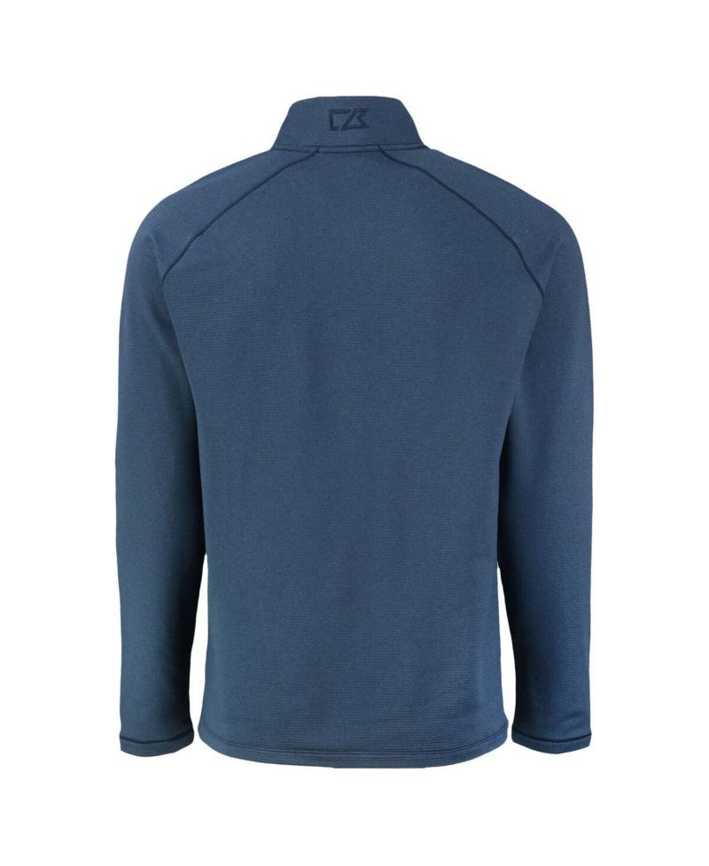 Men's Heather Navy Boston Red Sox Peshastin Eco Fleece Raglan Quarter-Zip
