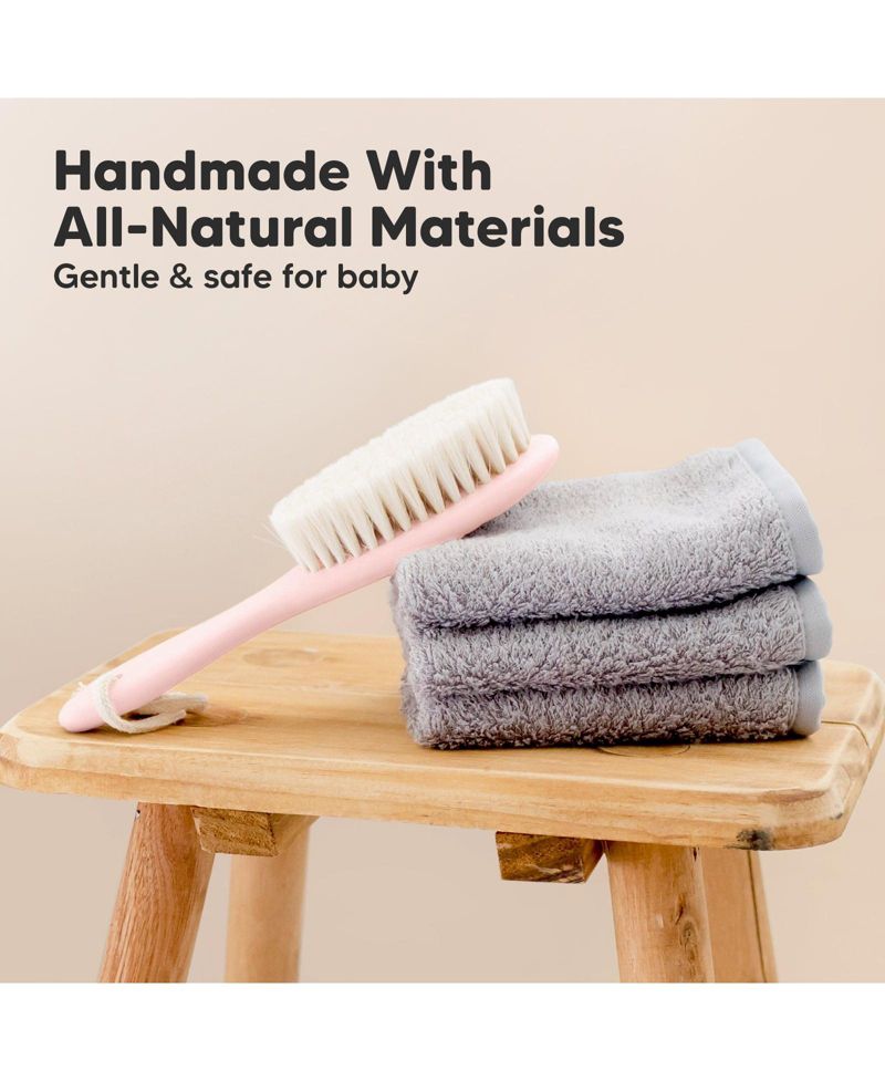 Baby Hair Brush, Oval Cradle Cap Brush, Soft Baby Brush for Infant, Newborn Hairbrush for Girls, Boys, Baby Scalp Brush