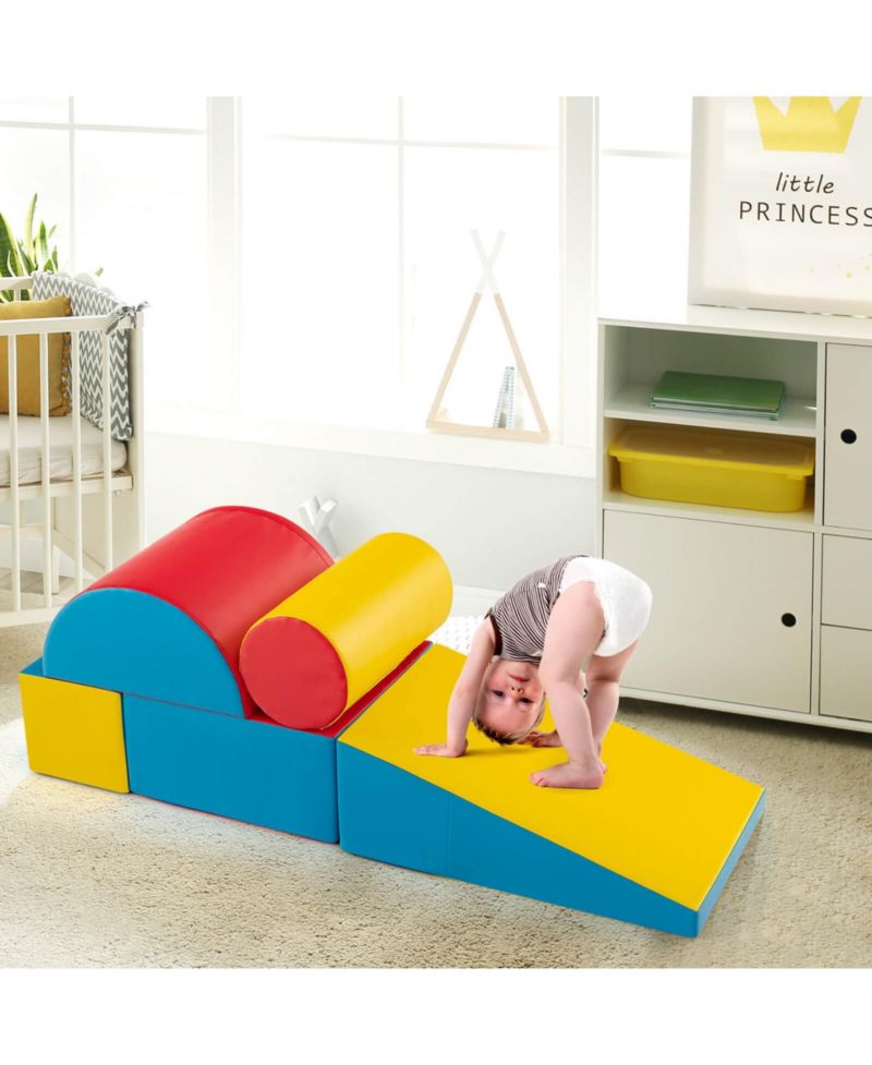 5PCS Kids Climb and Crawl Activity Playset Soft Foam Block Toddler Play Structure