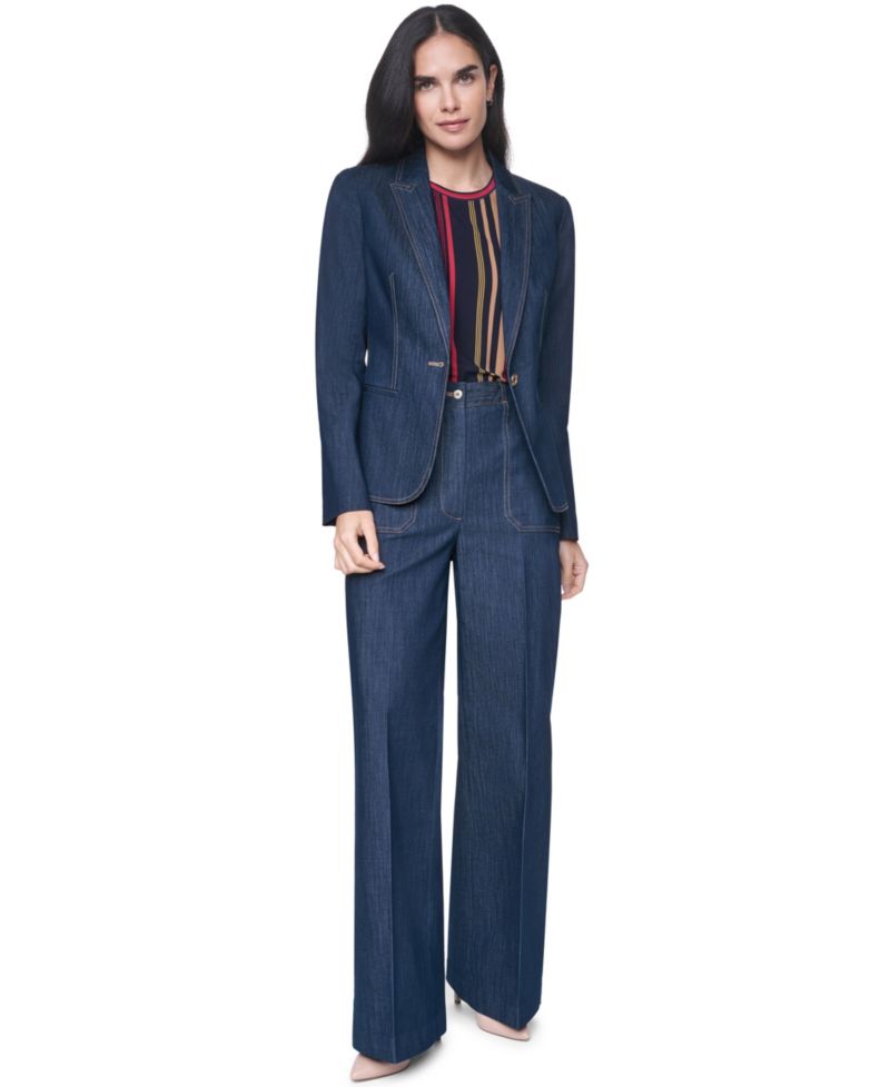 Women's Notch-Collar One-Button Blazer