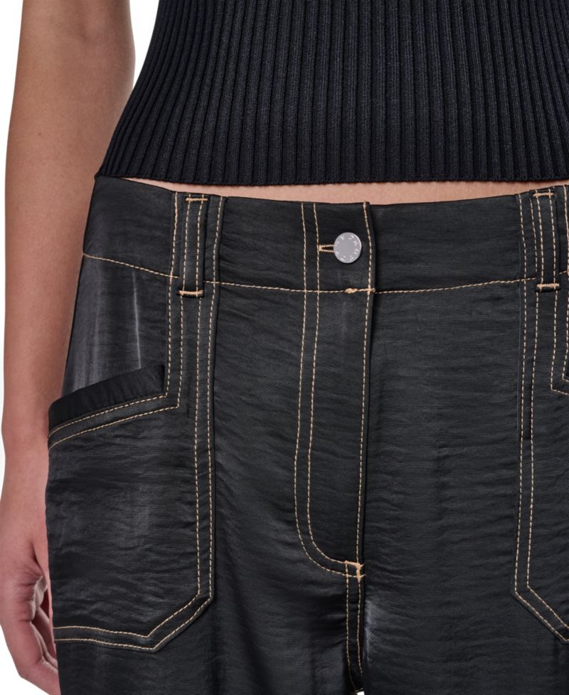 Women's Straight-Leg Top Stitch Pants