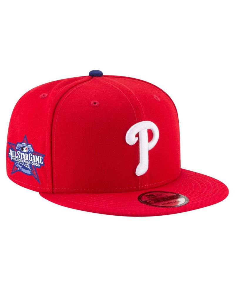 Men's Red Philadelphia Phillies 2026 All-Star Game Side Patch 9FIFTY Snapback Hat