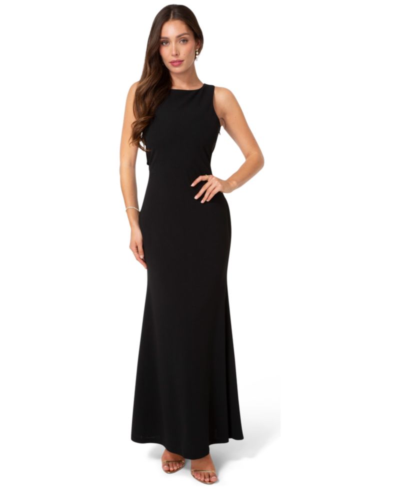 Women's Twist Back Boatneck Gown