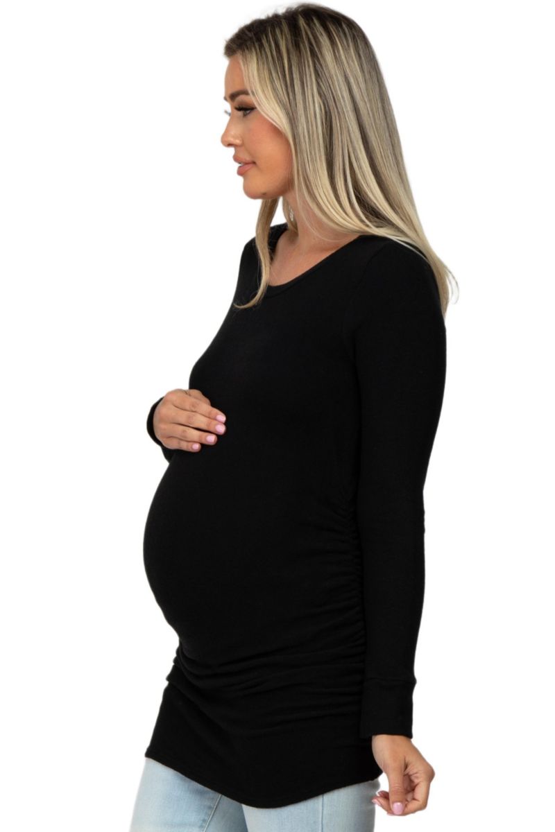 Women's Soft Knit Ruched Top