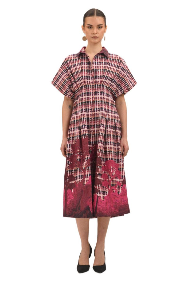 Women's Tartan Midi Dress