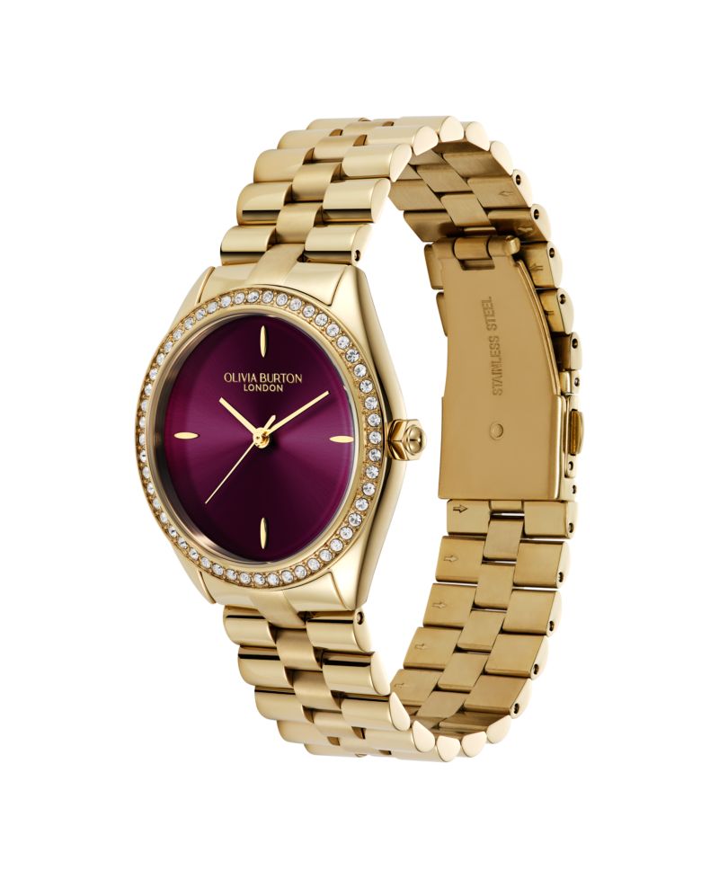 Women's Bejewelled Le Gold Tone Stainless Steel Bracelet Watch, 34mm