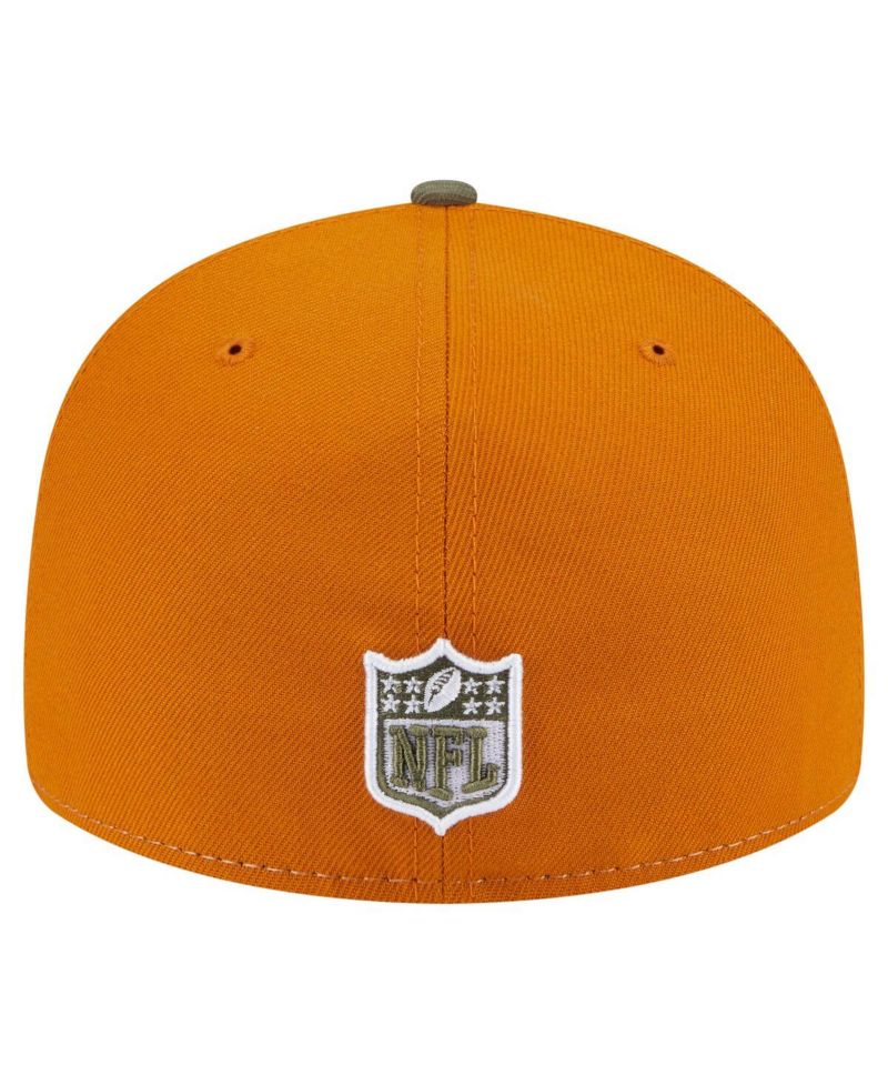 Men's Olive/Brown Detroit Lions Two-Tone Color Pack Split Panel 59FIFTY Fitted Hat