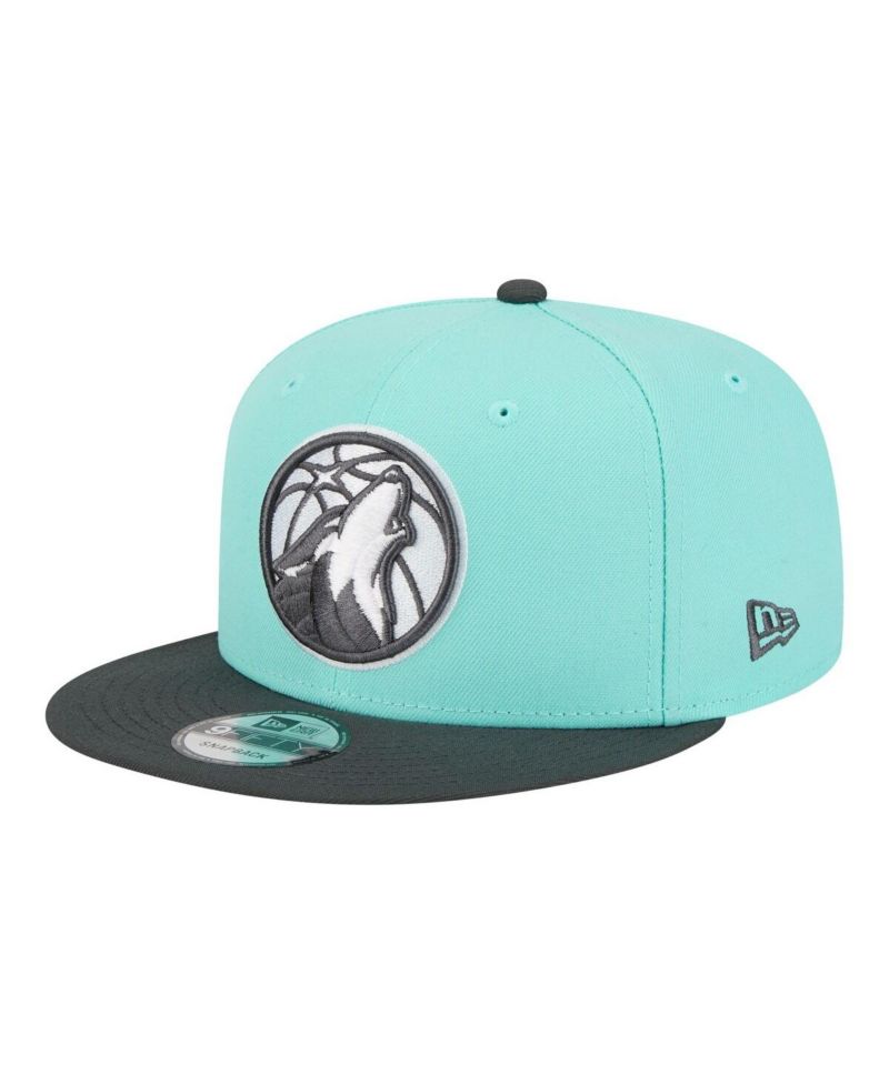 Men's Turquoise/Charcoal Minnesota Timberwolves Color Pack Two-Tone 9FIFTY Snapback Hat