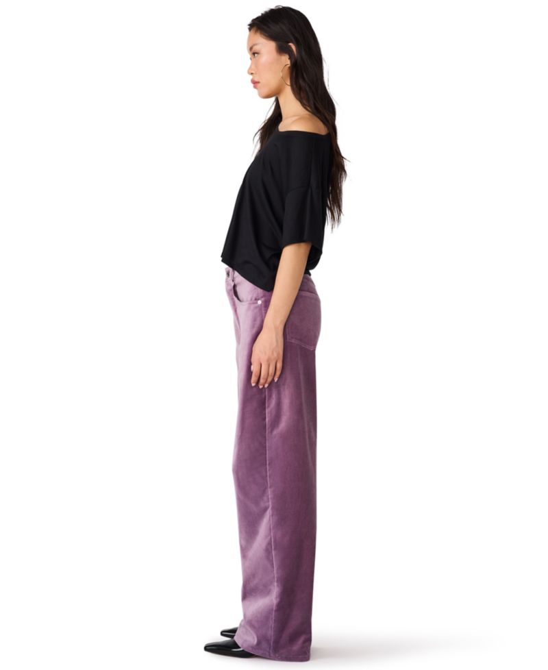 Women's Sydnee High-Waisted Wide-Leg Velvet Pants